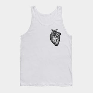 Vintage Retro Anatomical Correct Heart Illustration Tank Top